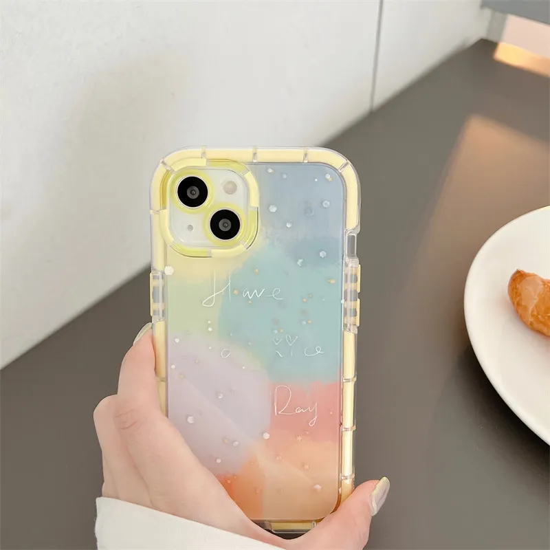 Minimalist Contrast Color Ip 14 Silicone Phone Case – image 2