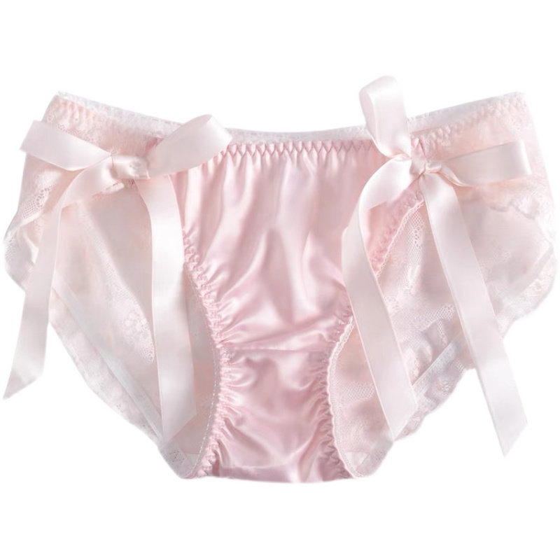 Title 3, Pure Color Cotton Panties With Lace Back And Sw...