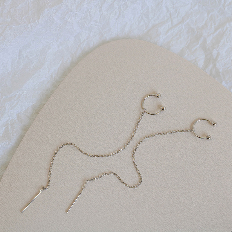 Fashion New Trendy Temperament Long Short Tassel Ear Jewelry