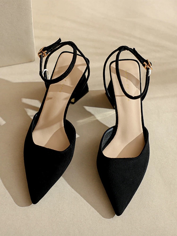 Suede Ankle Strap Sandals, picture 2 of 5