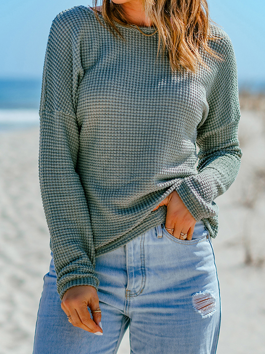 Women's Long-sleeved Top Casual All-match T-shirt