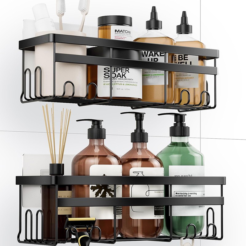 3x Self Adhesive Bathroom Shower Caddy Shelf Rack Storage