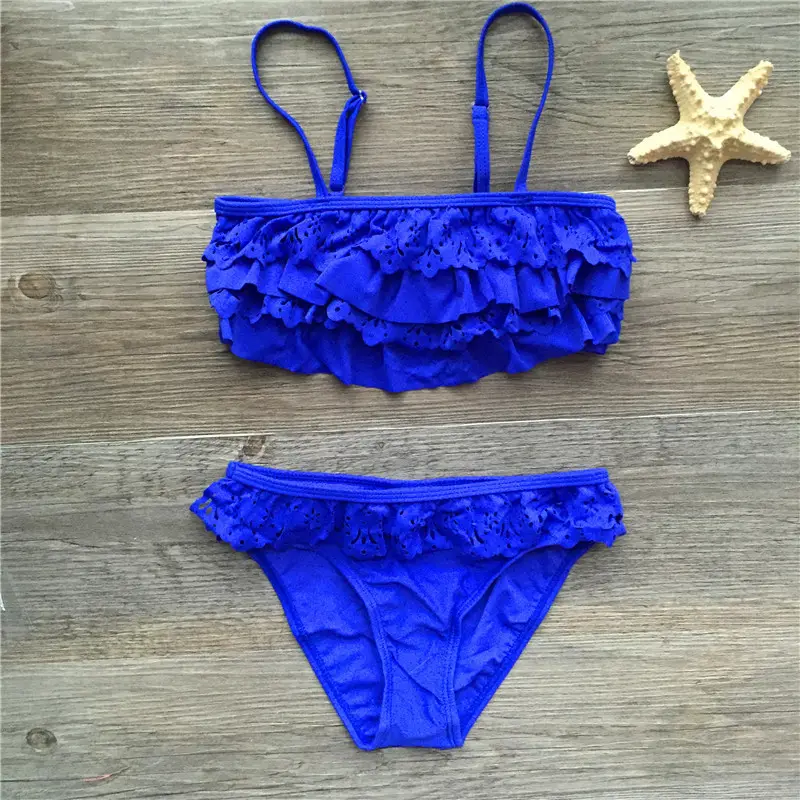 Children's Bikini Swimsuit Multilayer Ruffle Girls' Wear