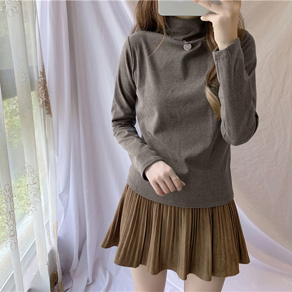 Women's Warm Semi-high Collar Thick Bottoming Shirt