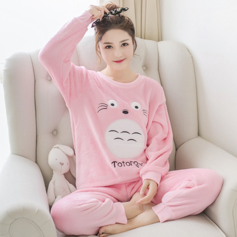 Title 6, Sweet and cute two-piece flannel home pajamas