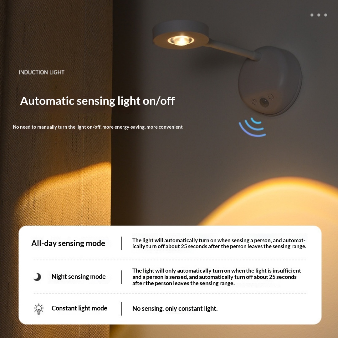 Border Rechargeable, Wire-free Indoor Wall Light, Remote Control Spotlight, Smart LED Motion Sensor Light 4