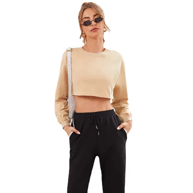 Fashion Casual Home Sleeves Non Hooded Sweater Light Yellow - Shop at LoveMi
