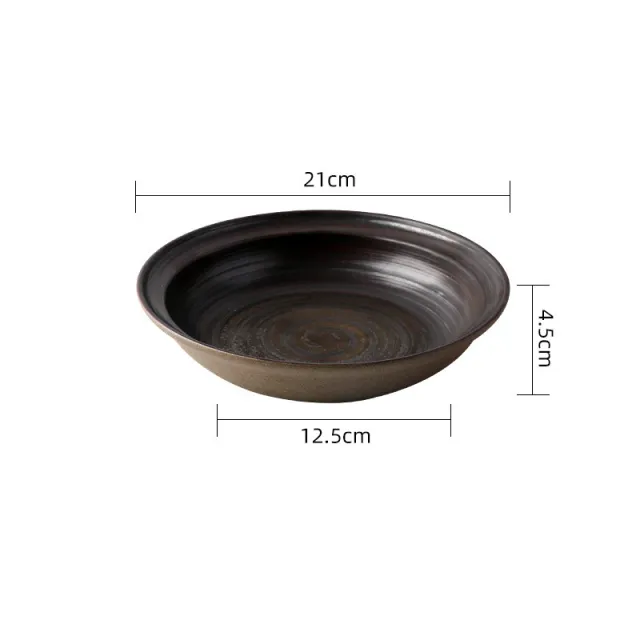Japanese style Ceramic Bowls And Dishes Creative Retro Stoneware Dinner Bowls And Dishes 12 Style - Shop at LoveMi