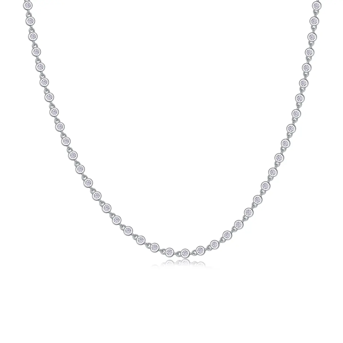 1Heart-to-heart - A Fashionable And Luxurious Diamond Jewelry Pendant Set With Moissanite S925 Sterling Silver And Platinum Plating Prohibit Tk Sales