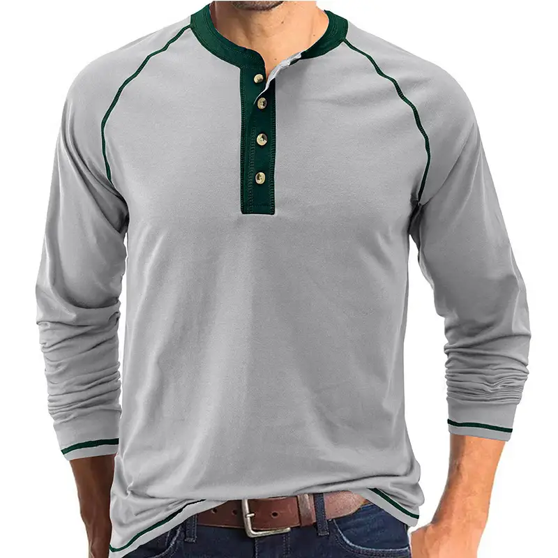 Men's Solid Color Long Sleeve New T-shirt