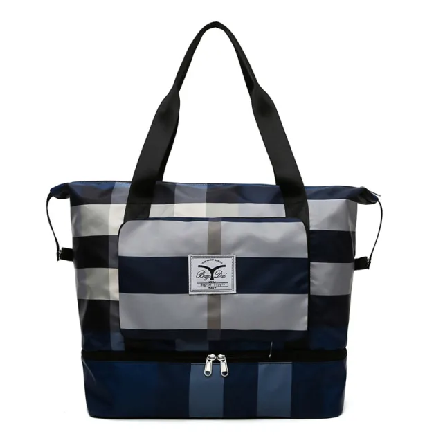 Foldable Travel Duffel Bag Fitness Gym Waterproof Dry And Wet Separation Bag Sports Blue - Shop at LoveMi