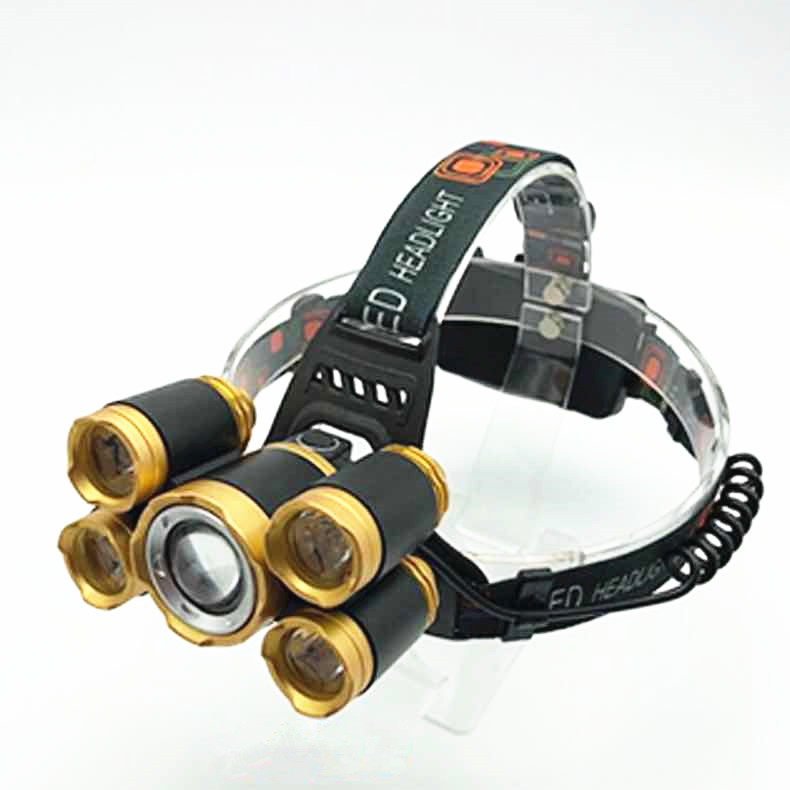 Title 4, Led Golden Telescopic Focusing 5 lights Aircraf...