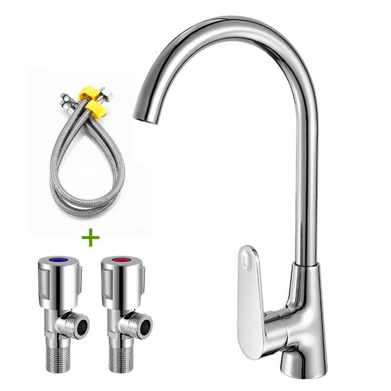 Title 3, Hot And Cold Wash Basin Sink Faucet Kitchen