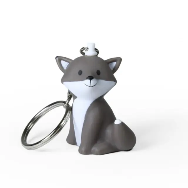 New Style Creative Rabbit Fox Keychain Foxwarm Grey - Shop at LoveMi