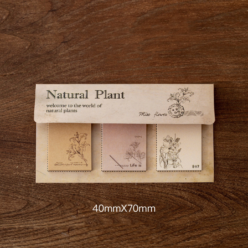 60 Pieces Of Retro Plant Invitation Note Paper Hand Account Decoration - 11