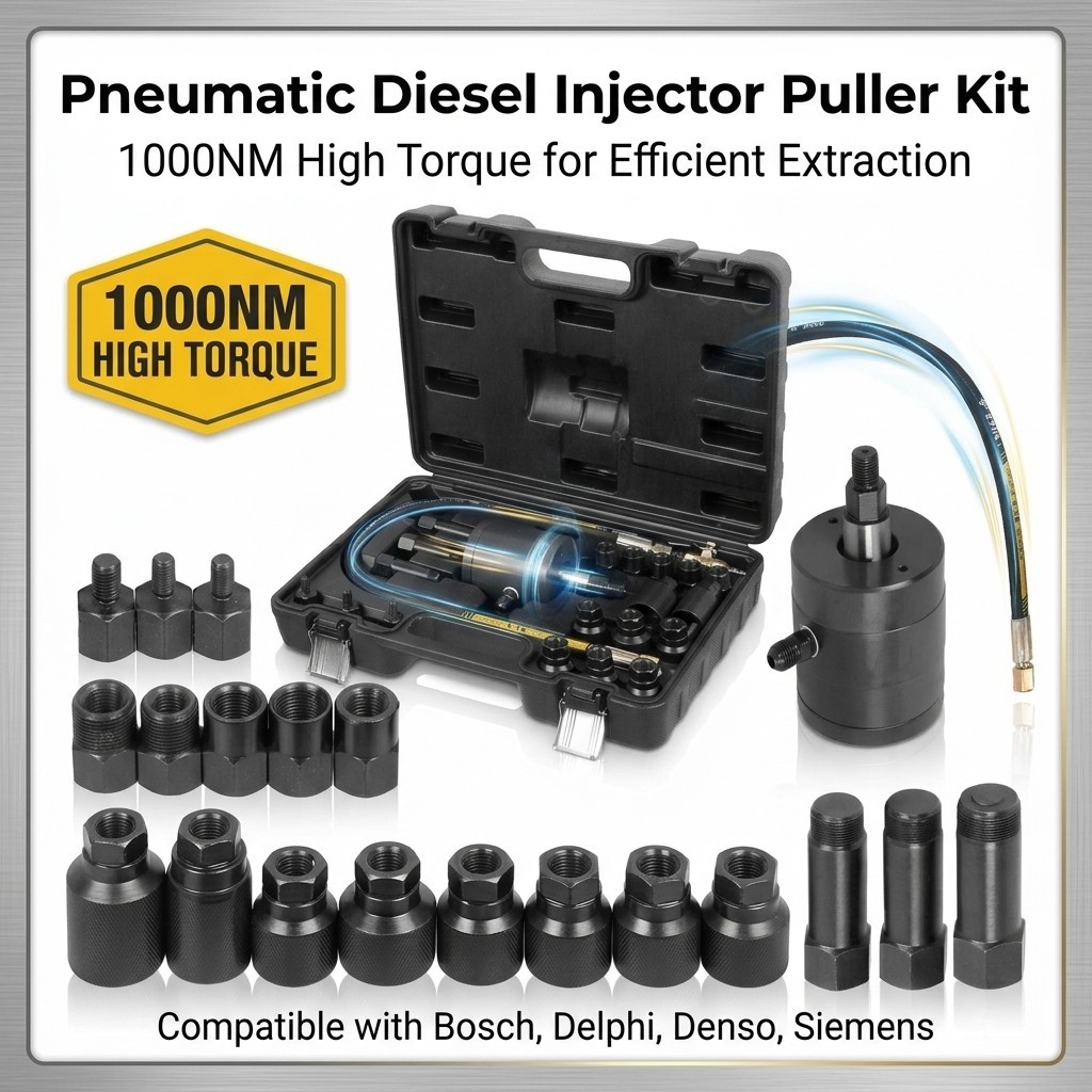 Pneumatic Injector Puller D Iesel Injector Removal Extractor Tool Air Puller Kit