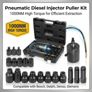 Pneumatic Injector Puller D Iesel Injector Removal Extractor Tool Air Puller Kit
