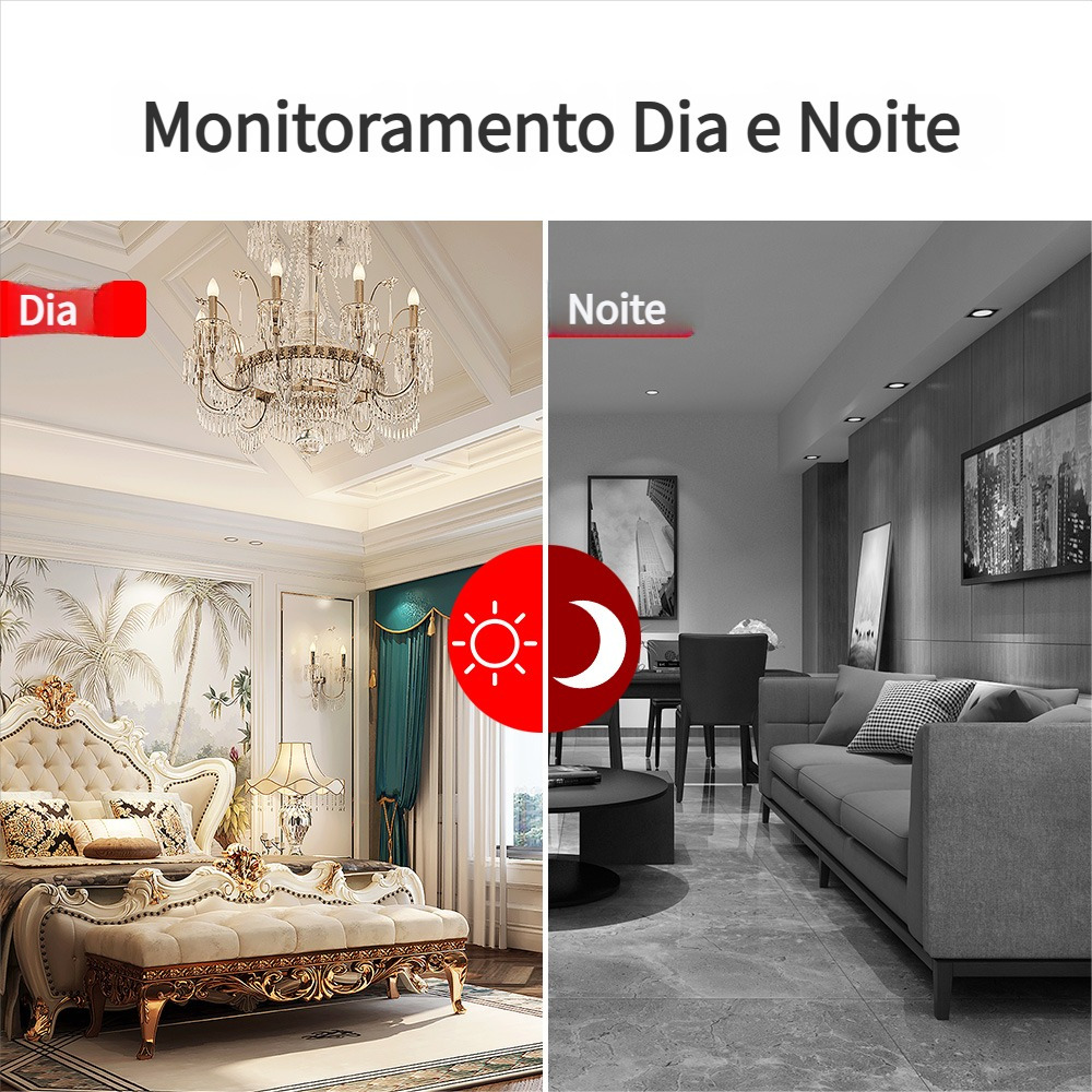 Yoosee Panoramic IP Security Camera Lamp Wifi 1080p Spy Camera White