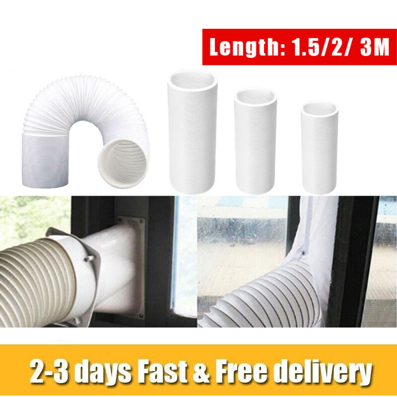 NEW 1.5M2M3M Flexible Air Conditioner Exhaust Pipe Vent Hose Duct Outlet UK