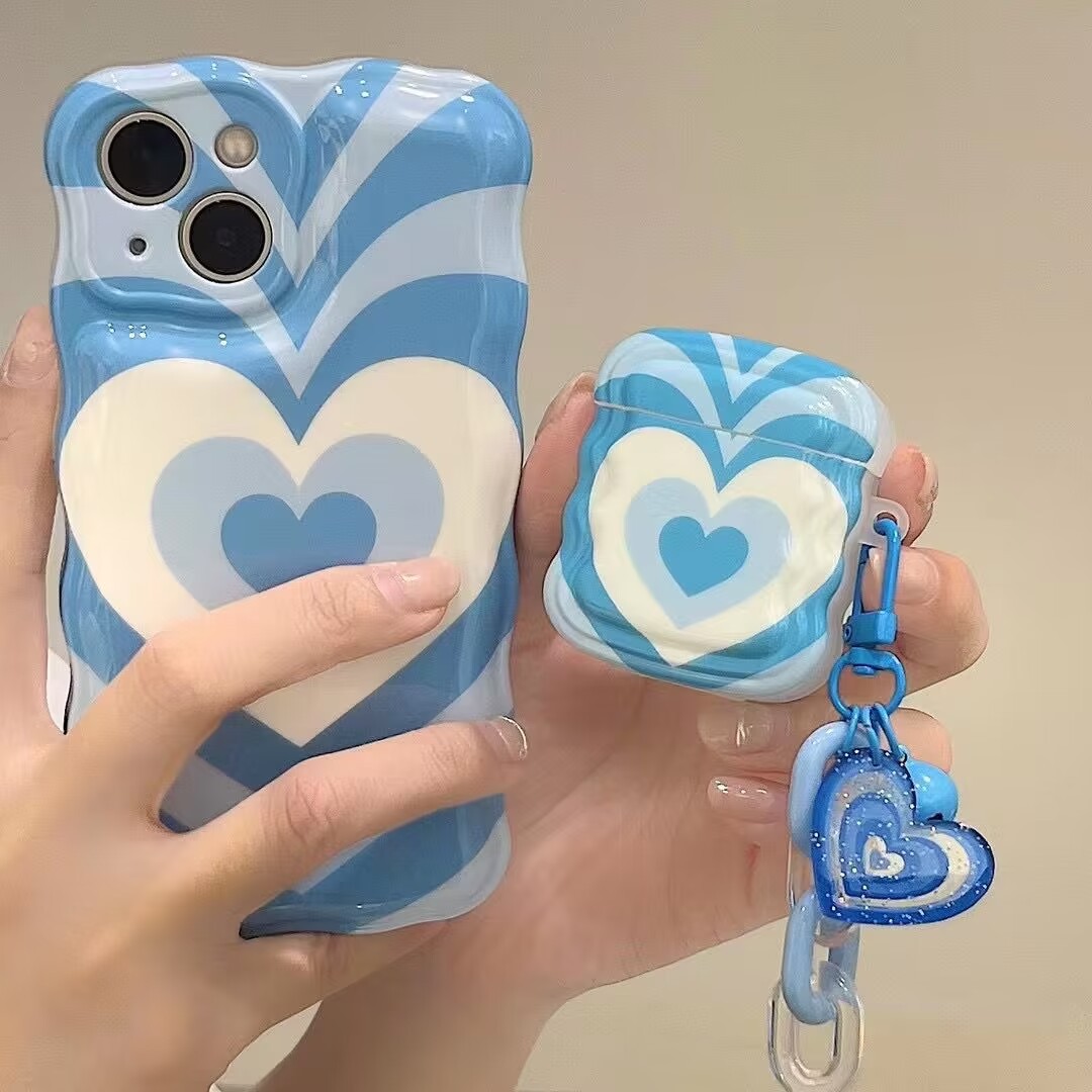 Blue Love Earphone Cover Pendants Soft Shell - Image 4