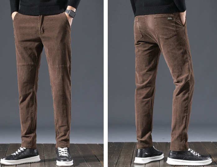 Title 8, Heren Corduroy Casual Broek Herfst Comfort en K...