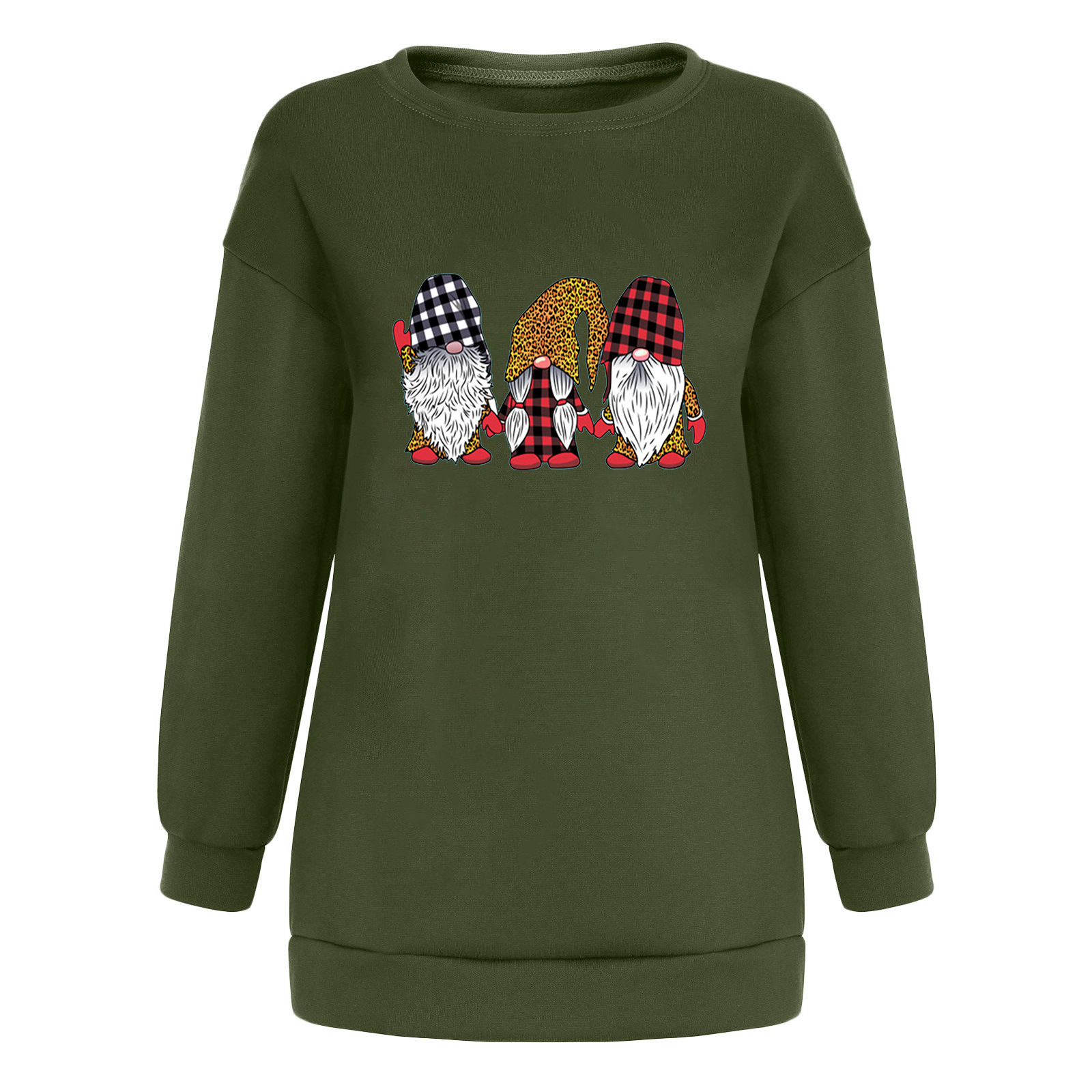 Christmas Printed Fashion Sweater Loose Plus Size Women