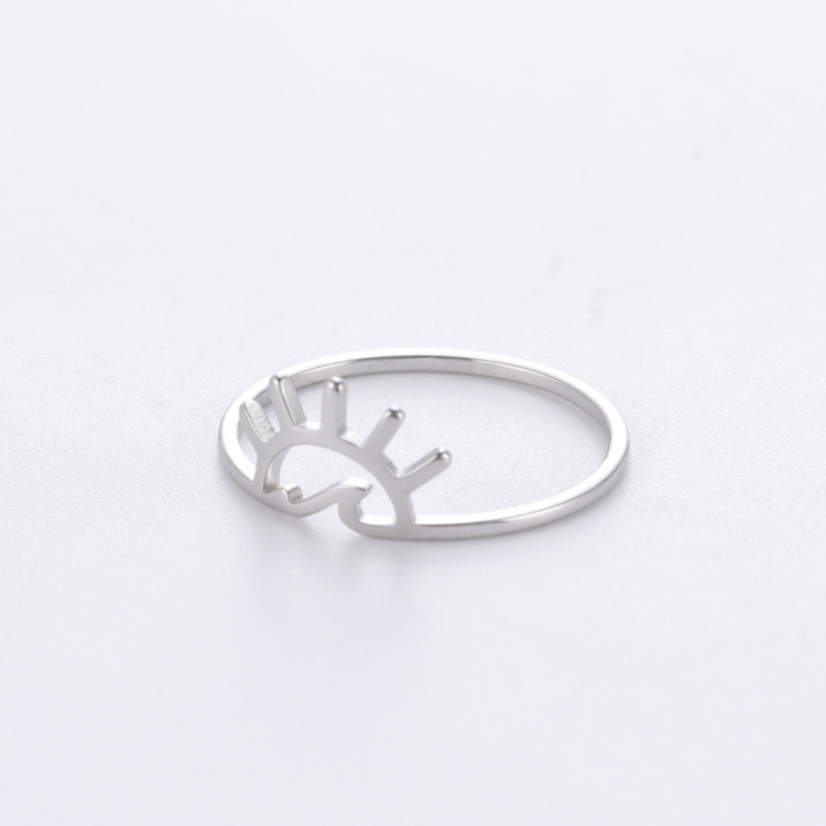 Cut Stainless Steel Sea Wave Shape Ring