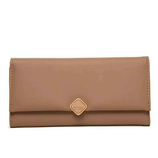 Women's Fashion Simple Multifunctional Tri fold Wallet Coffee - Shop at LoveMi