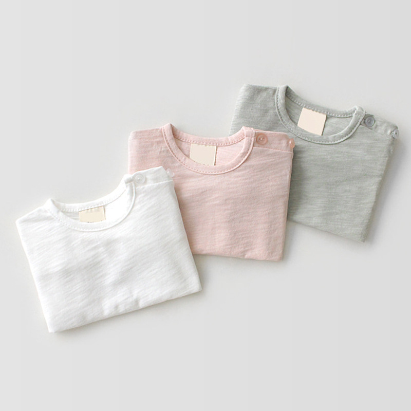 Breathable Slub T-shirt Short Sleeve Pullover Bottoming Shirt