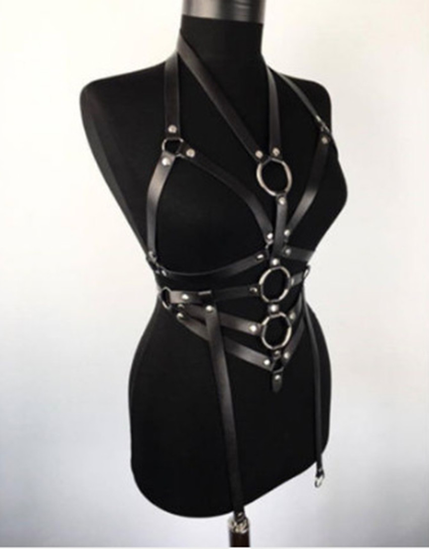 Title 1, Nightclub leather strappy PV bra set