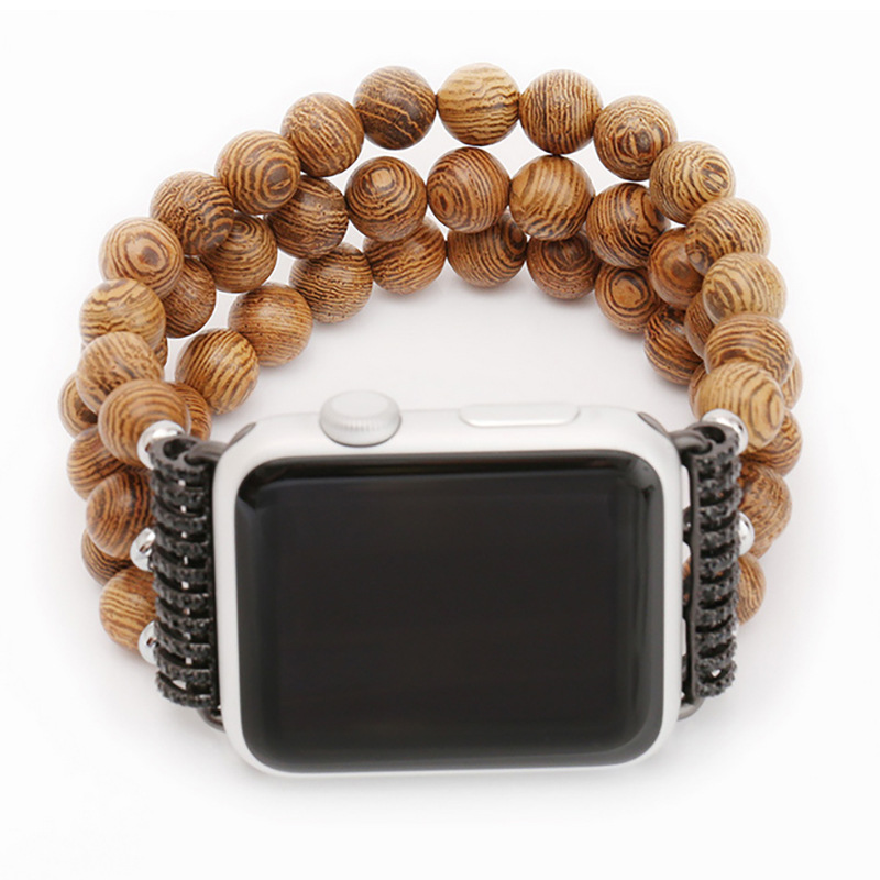 Title 3, Prayer Bead Bodhi Bracelet Wooden Bead Watch Strap