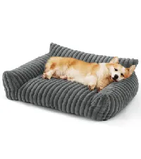 Bedsure Cute Cat Couch For Pets - Fluffy Cat Sofa With Premium Soft Corduroy Fleece Fuzzy Cat Couch Bed With Cover Supportive Cat Chair For Indoor ... - View 1
