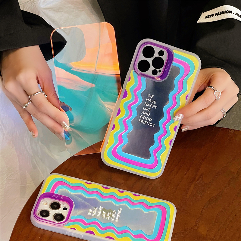 Wave Pattern Laser English Phone Case All Inclusive - Image 4