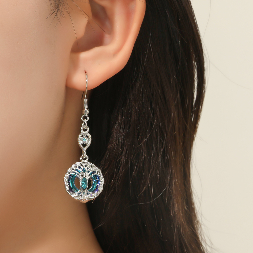 Title 4, Bohemian Style Gemstone Earrings With Diamonds