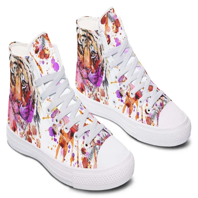 Printed Couple High top Canvas Shoes As Shown In Figure 46 - Shop at LoveMi