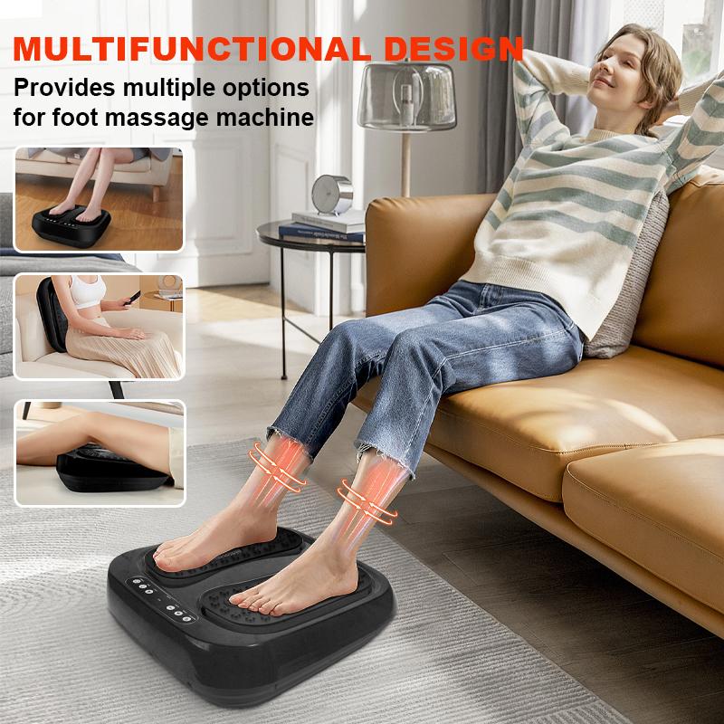 Multifunctional Foot Massager, Vibration Heating Electric Foot Circulation Stimulator, Foot, Leg, And Calf Relaxation Massage Device, Home Use With Remote Control Foot Massager. image 18