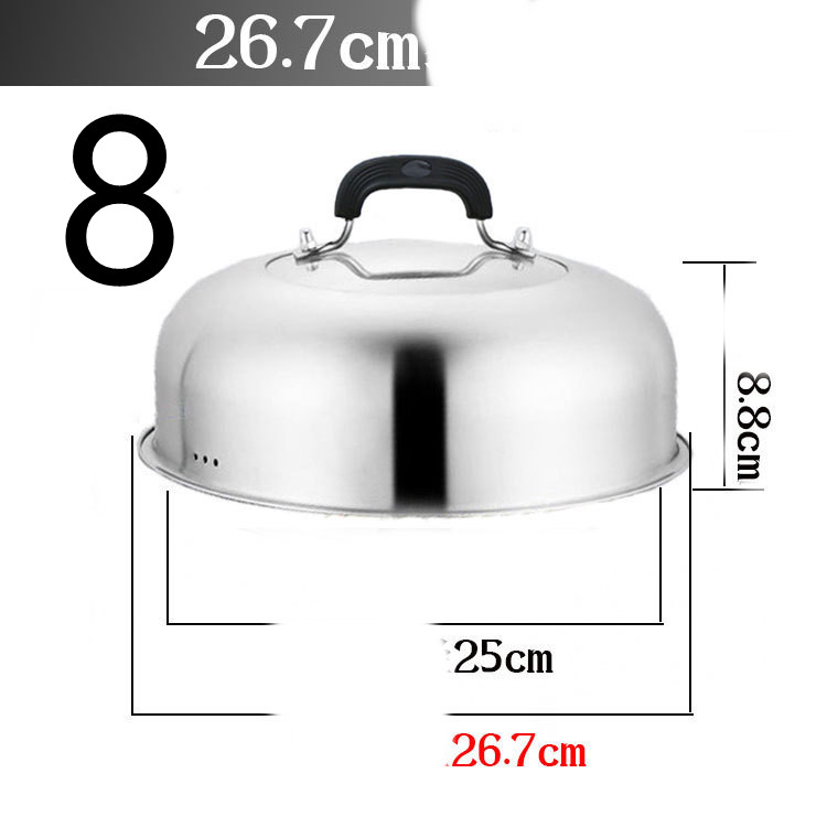 Title 25, Stainless Steel Heightened Round Household Wok ...