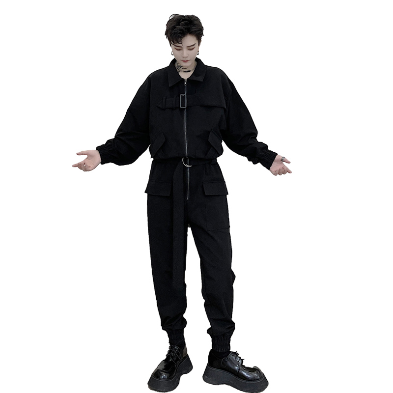 Multi-pocket Handsome Men's Jacket Overalls Jumpsuit
