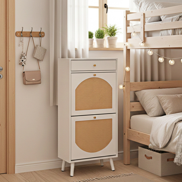 Rattan-Front Shoe Cabinet, picture 5 of 5