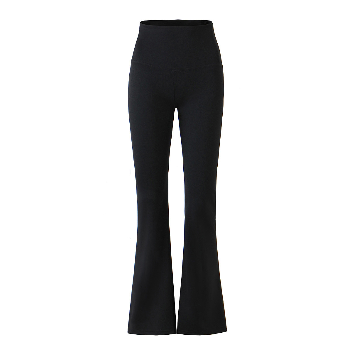 Title 1, Solid Color High-waist Slim Mopping Flared Pants