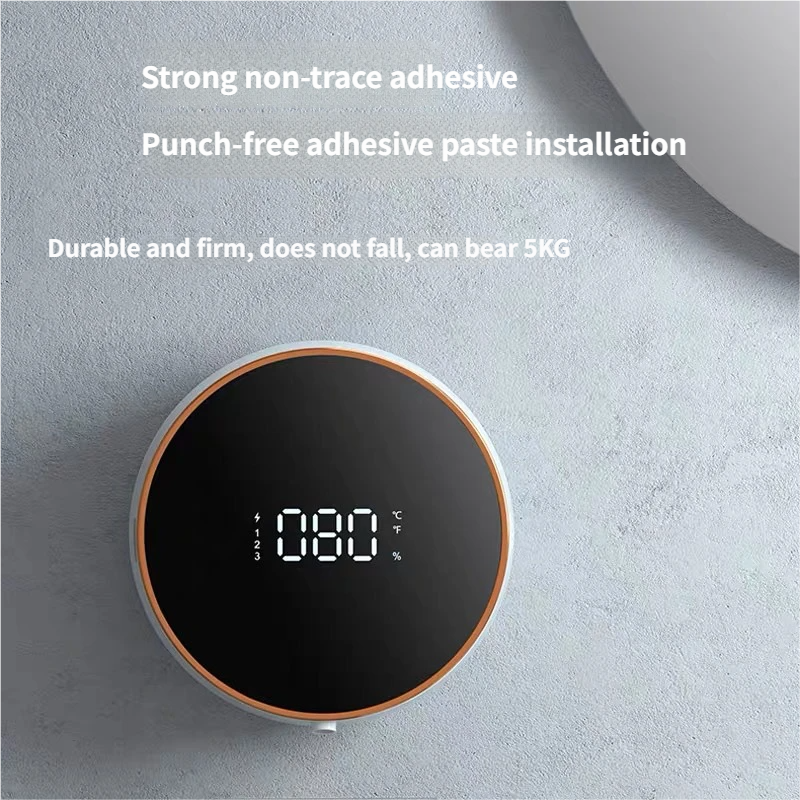 Automatic Sensor Soap Dispenser 300ml Black USB Rechargeable 180 Days Standby Electroplated Polished
