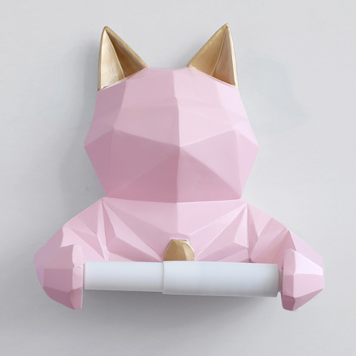 Creative Toilet Paper Holder Free Punch Cartoon Roll Tube Cute Animal Wall Decor - Picture 10 of 15