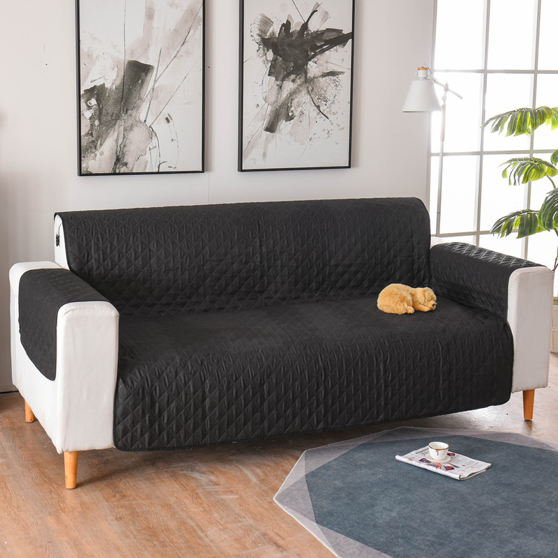 Lattice sofa cover black