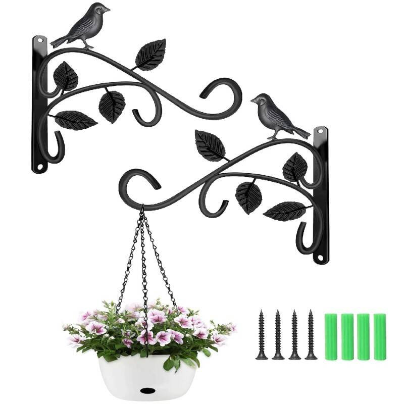 Heavy Duty Hanging Basket Bracket  2 Pack 12 Inch Hanging Basket Brackets Outdoor