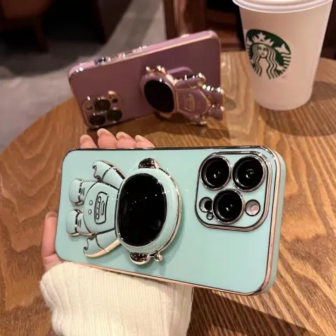 Self-contained Lens Film Mobile Phone Case Electroplating Bracket Protective