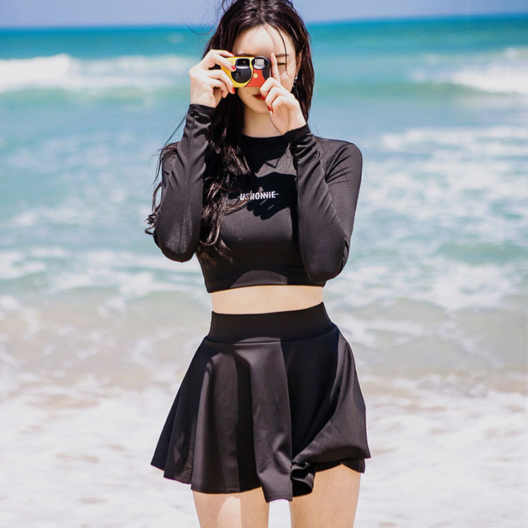 Long-sleeved Sun Protection Steel Ring And Small Chest Gathered