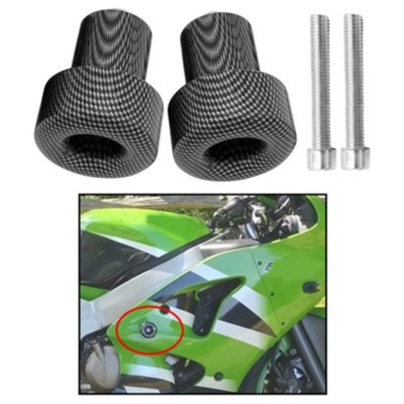 2x Frame Slider Crash Protector Guards For ZX6R ZX9R Carbon Fiber — image 2