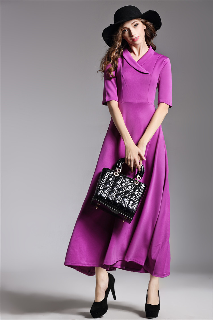 Suit-Collar Knitted Dress, picture 8 of 8