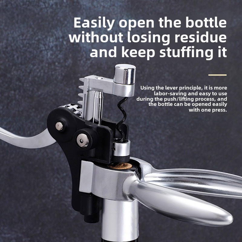 Professional Deluxe Lever Action Wine Bottle Rabbit Corkscrew Gift Bunny Opener — foto 9