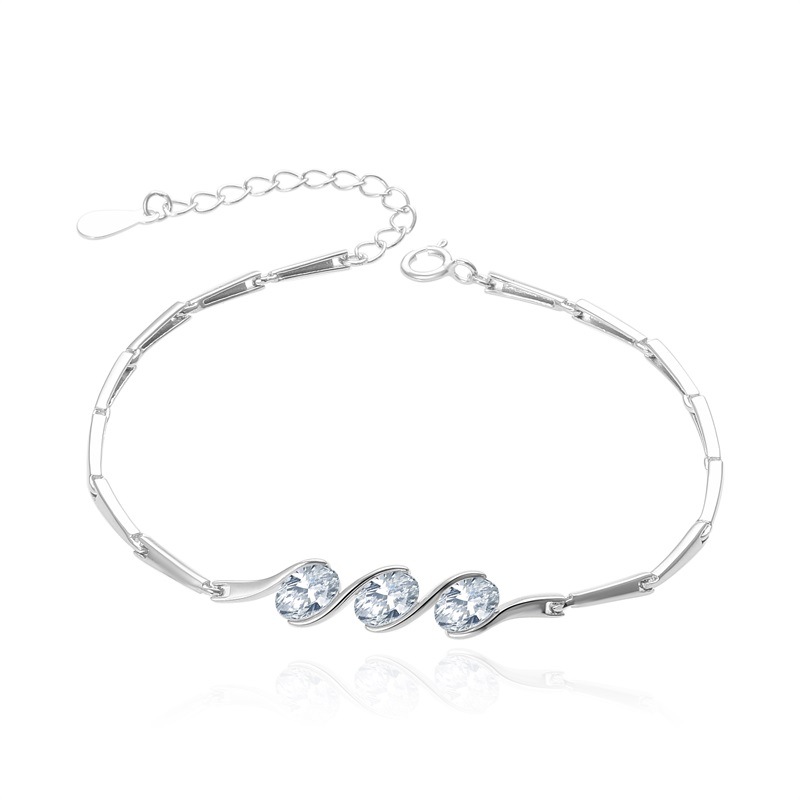Standard Silver Fashion Zircon Bracelet Korean Version Of Mori Series